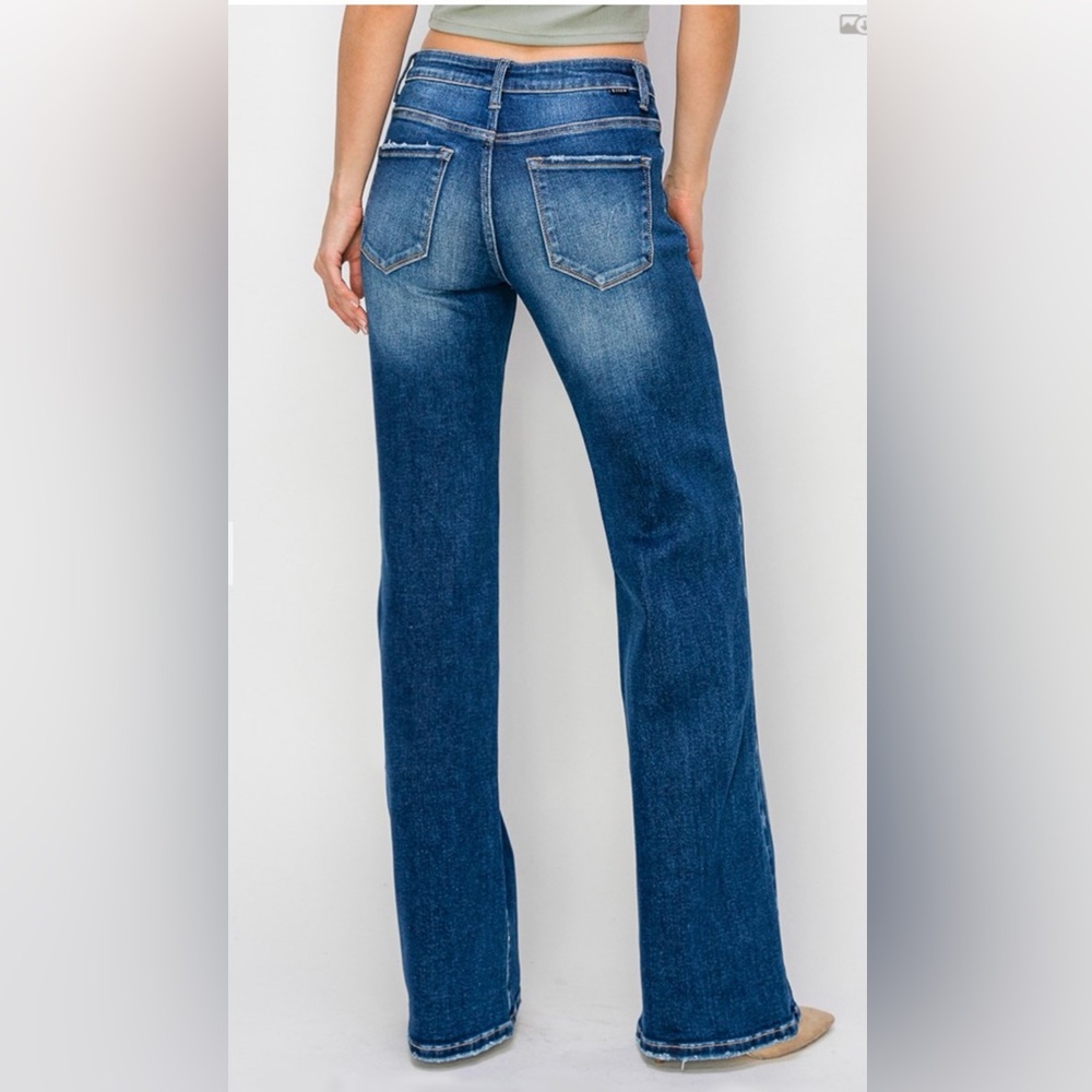 Stylish Blue Wide Leg Jeans for Women Plus Size NWT - Picture 6 of 7